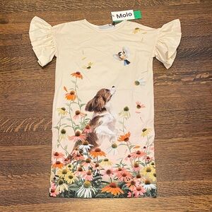 Molo Coralie flower play print dress, size 11-12 NWT